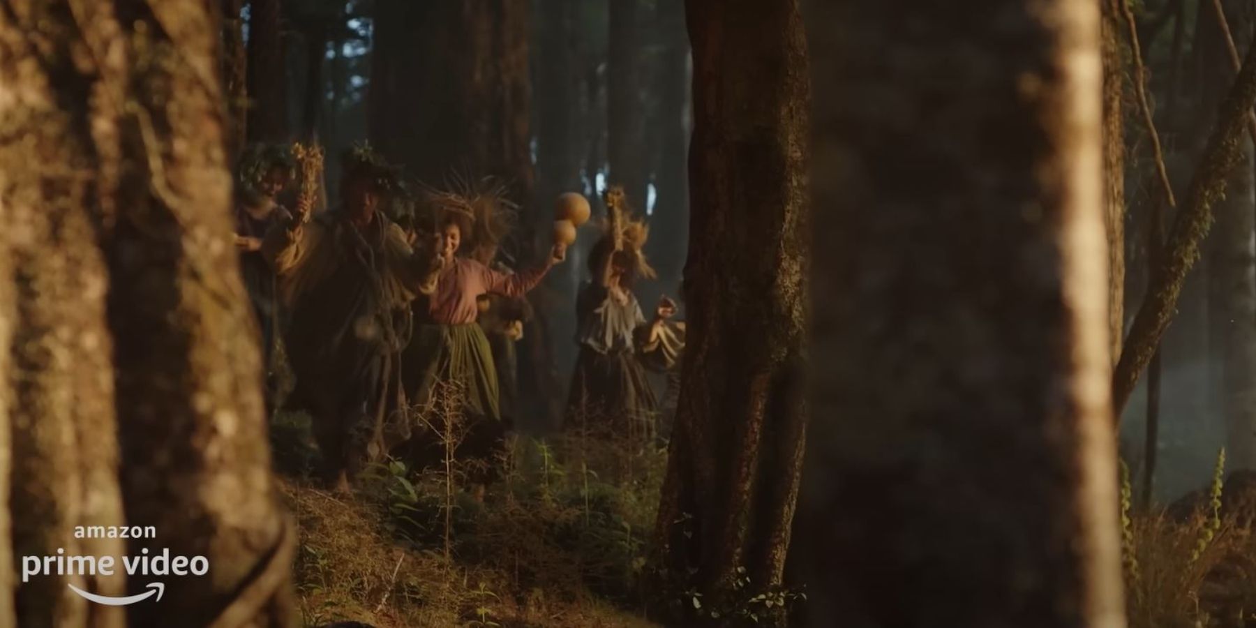 Harfoots dancing in the woods
