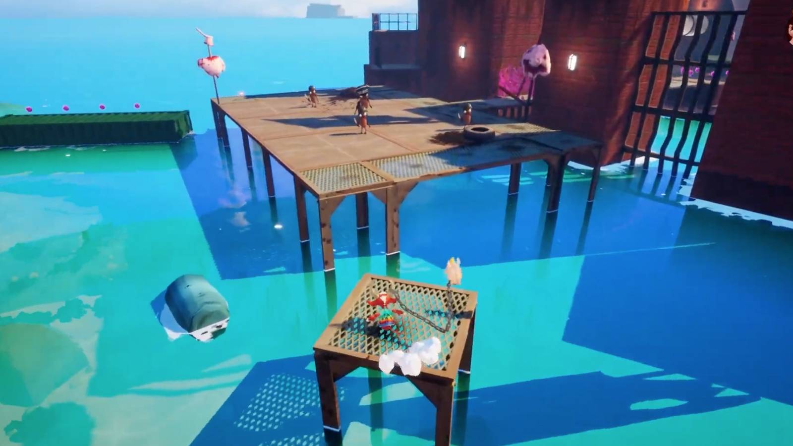 Hell Pie - Feature - Player jumps to a platform at sea