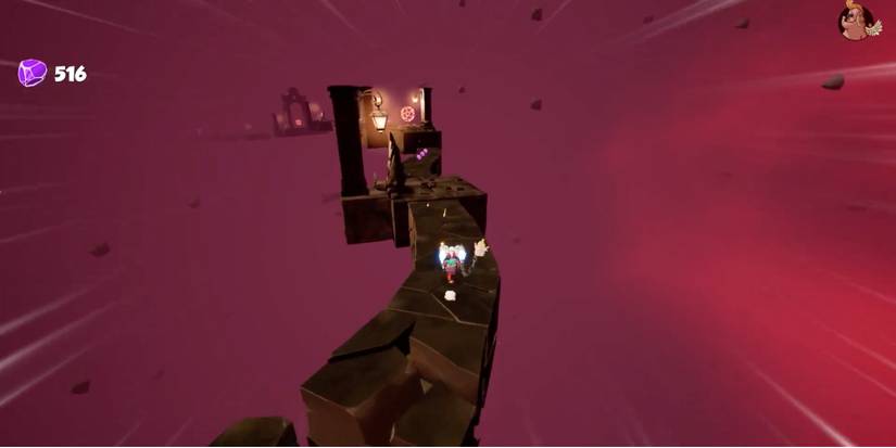 Hell Pie - Save time with sprint horns - Player runs across a platform using Sprint Horns