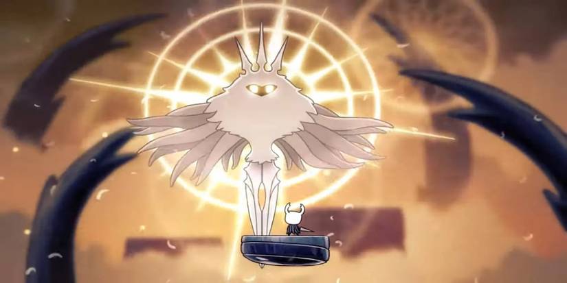 The Radiance battle in Hollow Knight