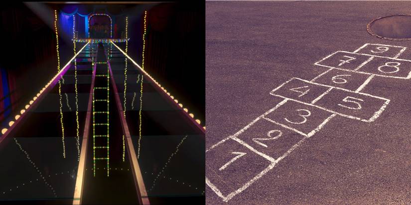 Glass Bridge and hopscotch