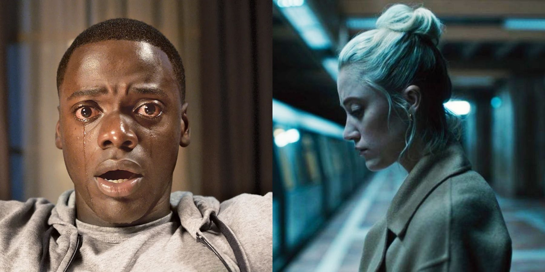 Split image of Chris in Get Out and Julia in Watcher
