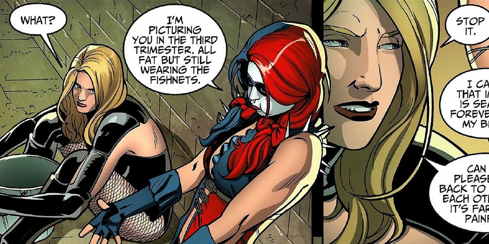 Injustice comic Black Canary and Harley Quinn