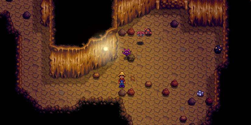 Iridium Bat approaching the player in the mines