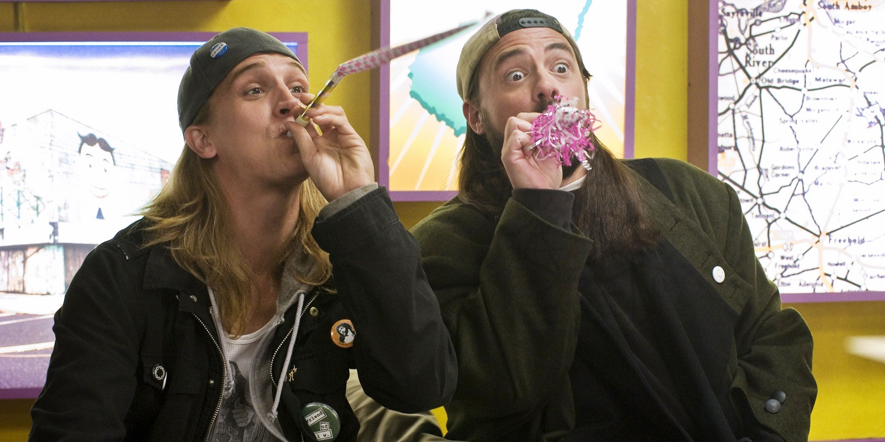 Jay and Silent Bob in Mooby's in Clerks II