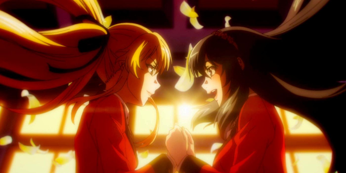 Kakegurui Twin trailer Mary Satome and Tsuzura Hanatemari