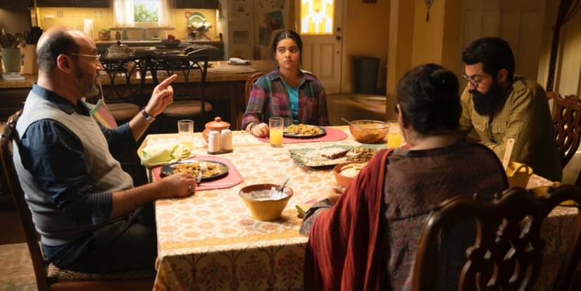 Kamala Khan's family having breakfast in Miss Marvel