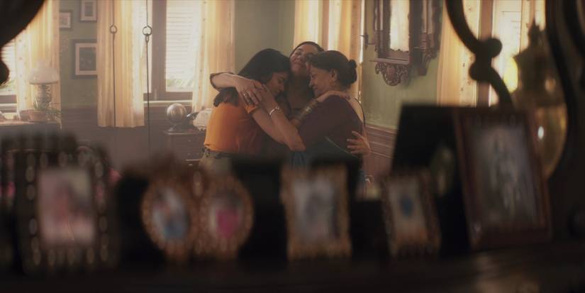 Kamala hugs her mother and grandmother in Ms Marvel episode 5