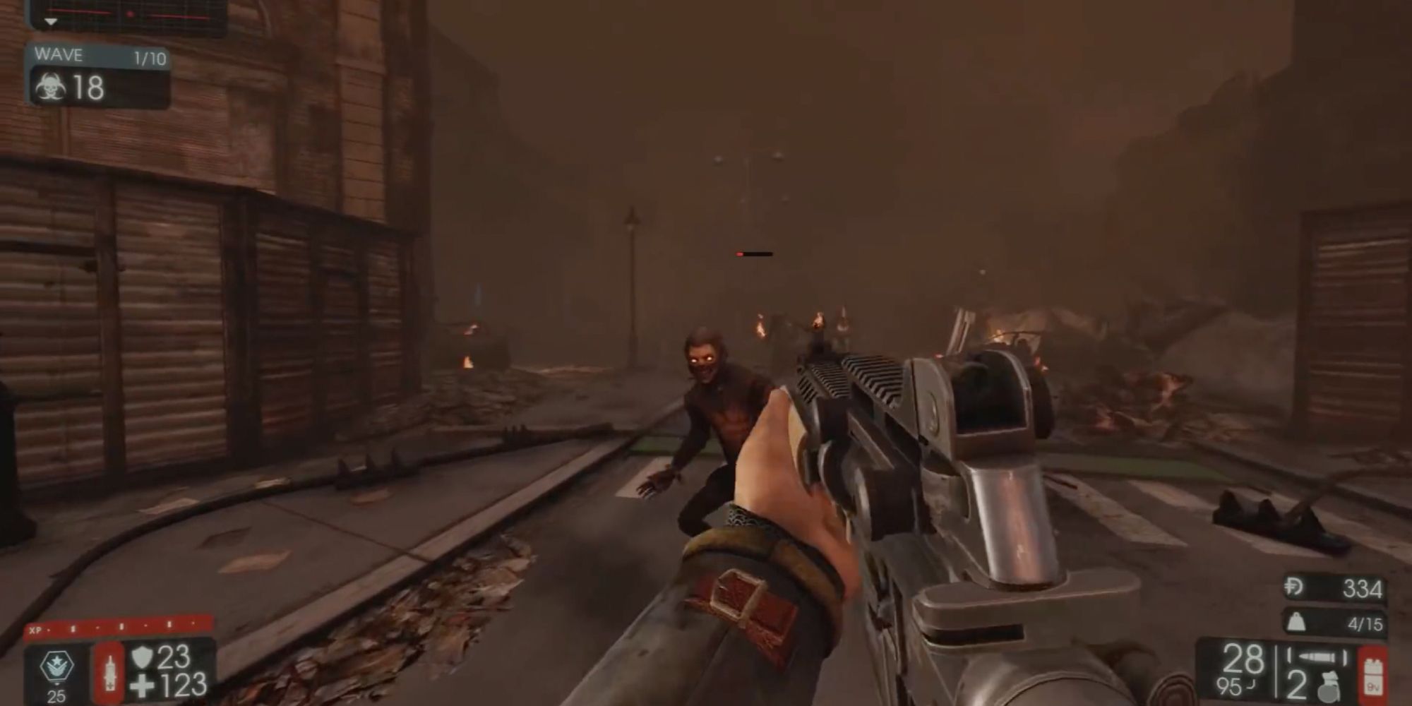 Killing Floor 2 - Commando - Player sprays enemy with a rifle