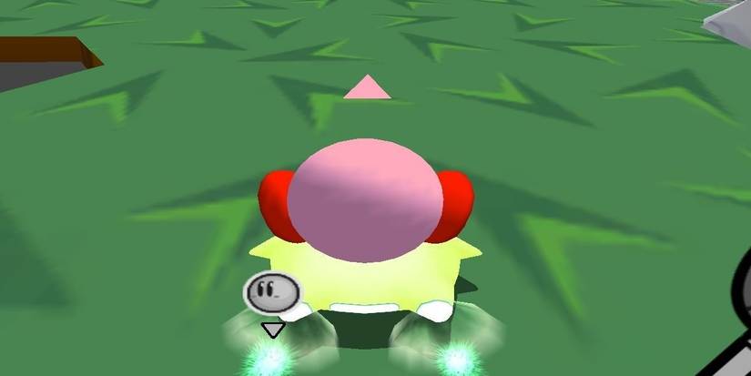 Kirby Sat on Star in the city trial minigame