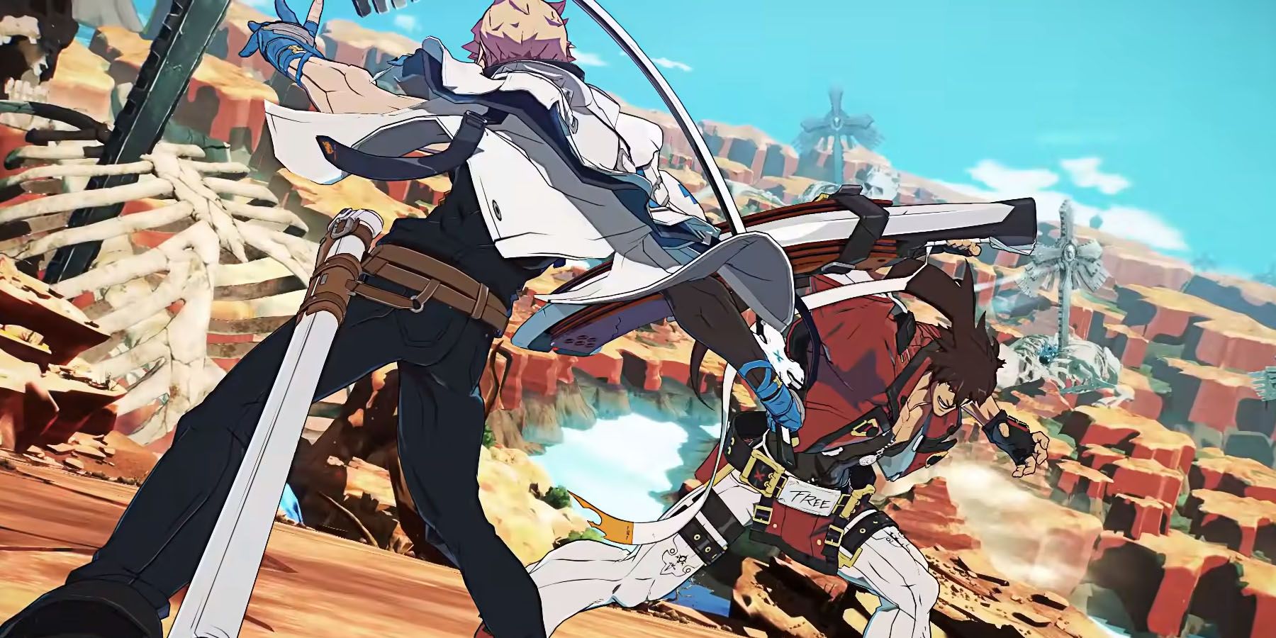 Ky Kiske facing Sol Badguy in Guilty Gear Strive 