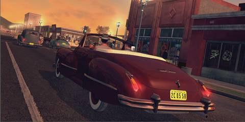 Driving around LA as Cole in LA Noire