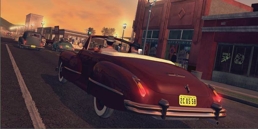 Driving around LA as Cole in LA Noire