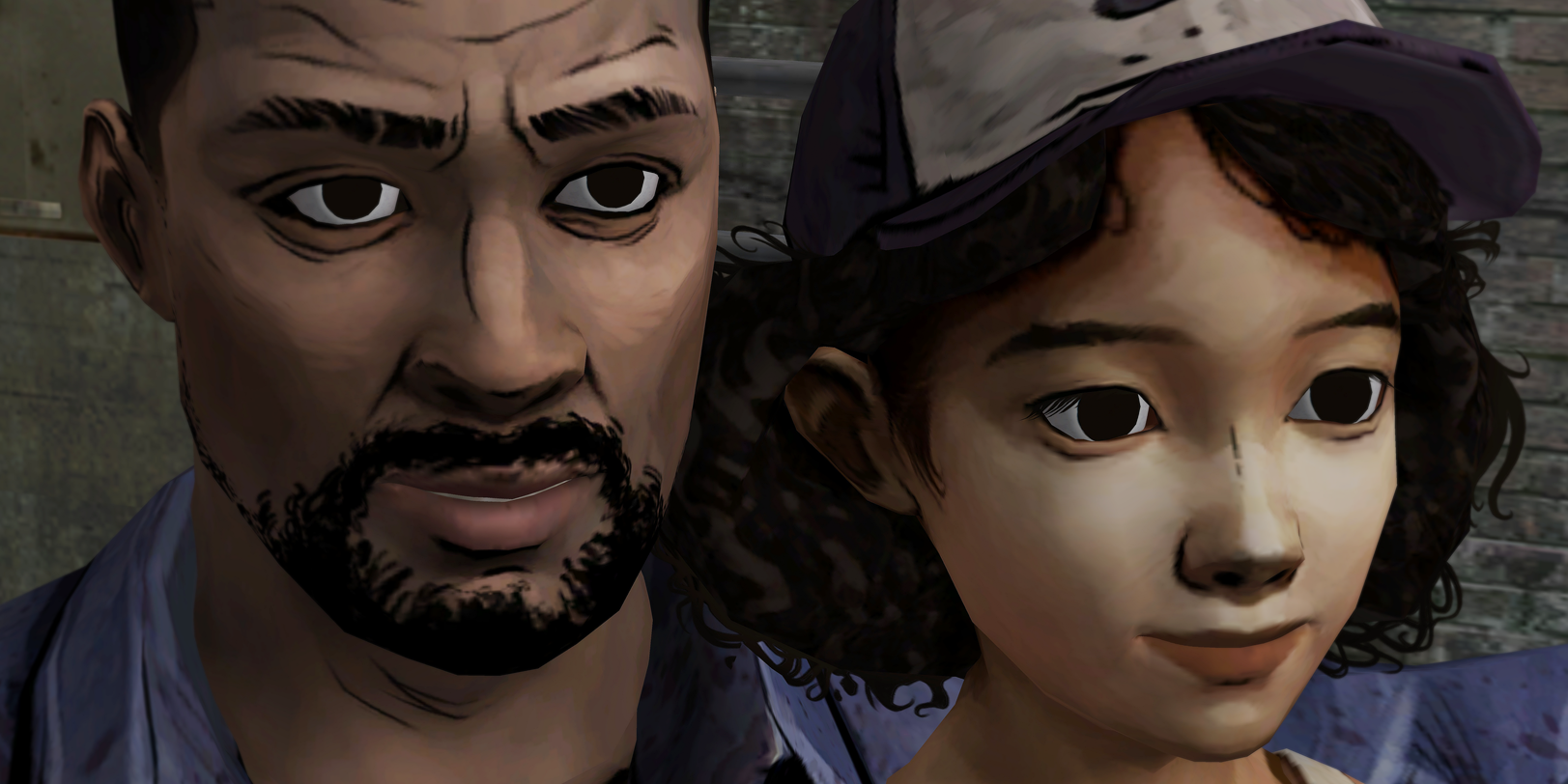 Lee Everett and Clementine Together in The Walking Dead TellTale series 