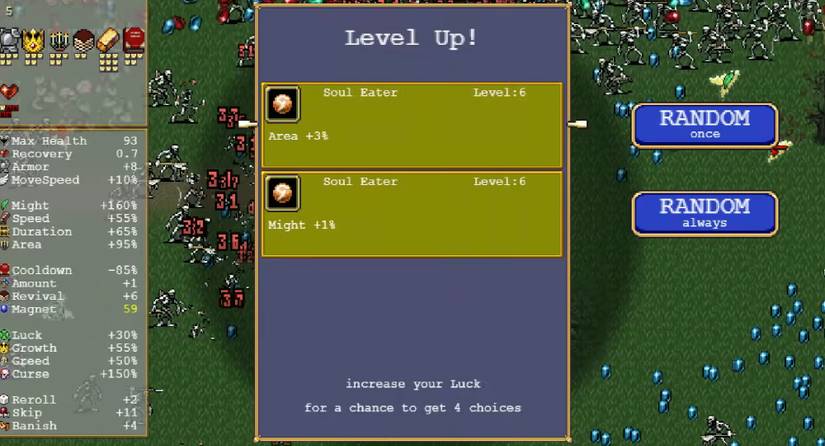 Limit Breaking the Soul Eater in Vampire Survivors