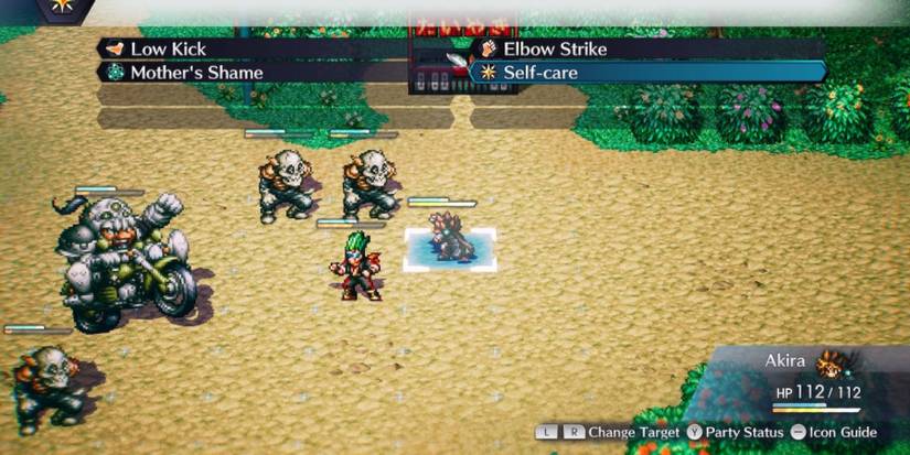 Live A Live fighting the bikers