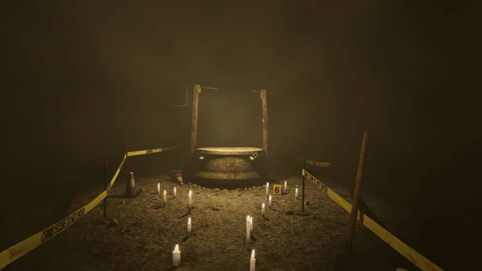 MADiSON Well area with candles on walkway