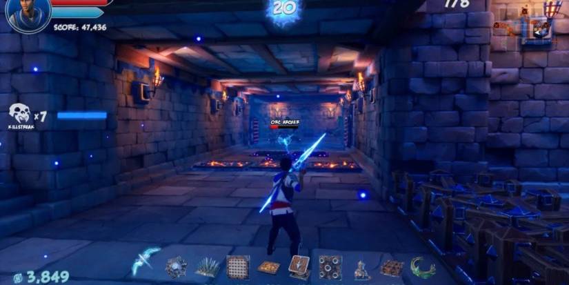 Player using the Magic Longbow in Orcs Must Die! 3