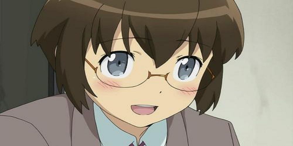 Manami Tamura blushing in the Oreimo anime