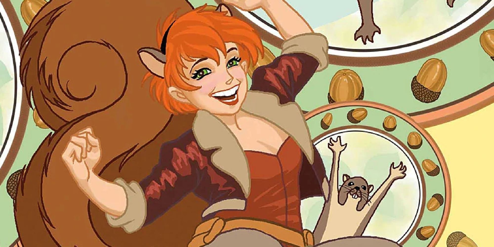 Squirrel Girl celebrating with squirrels in the comics
