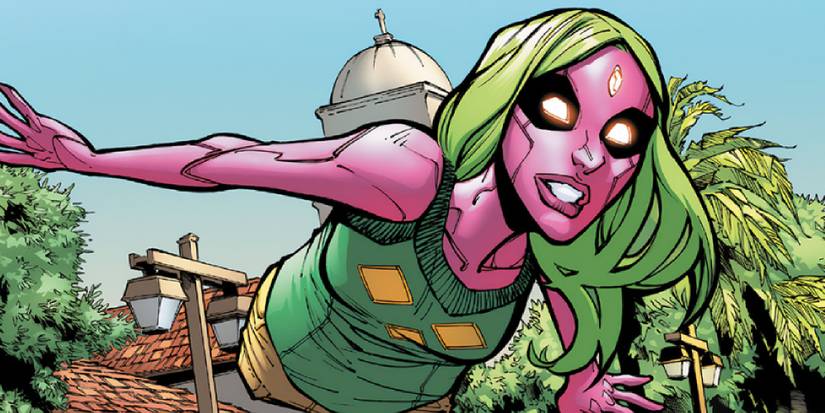 Vivian Vision flying around in the comics