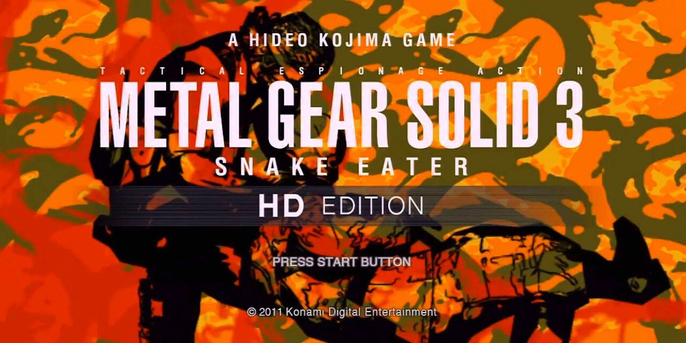 Metal Gear Solid 3 Snake Eater Title Start Screen