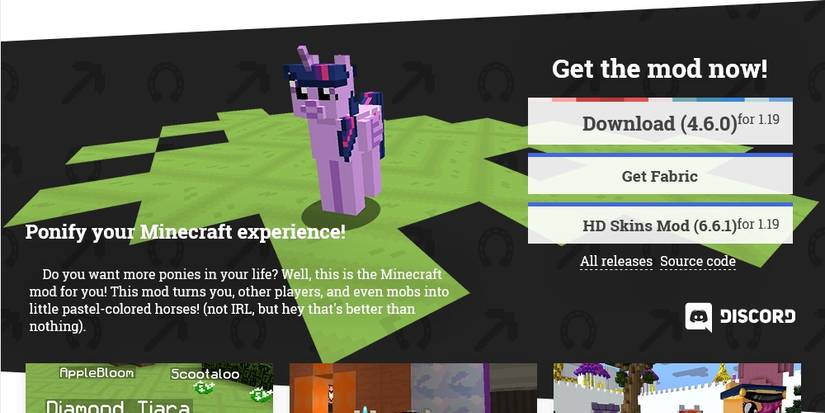 Mine Little Pony voxel pony. Image source: minelittlepony-mod.com
