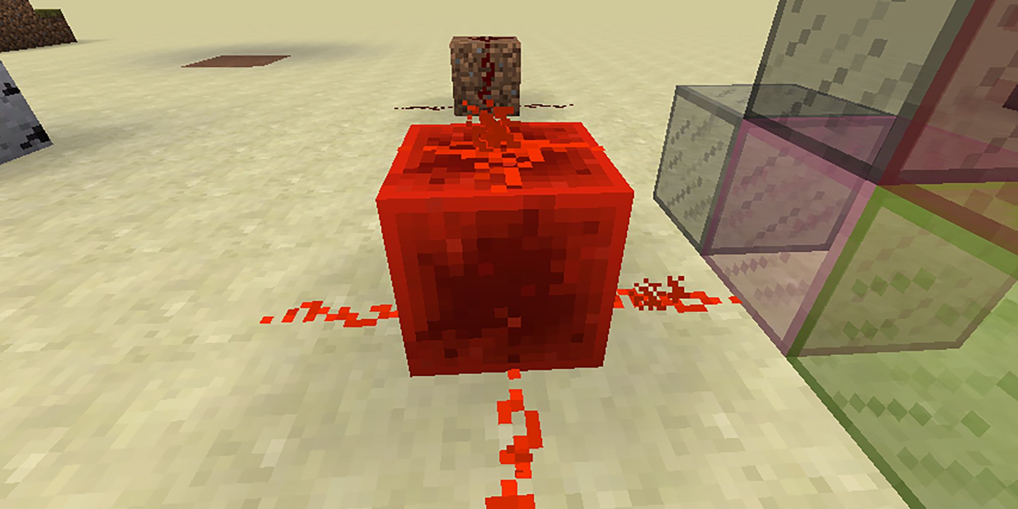 A Redstone Block In Minecraft