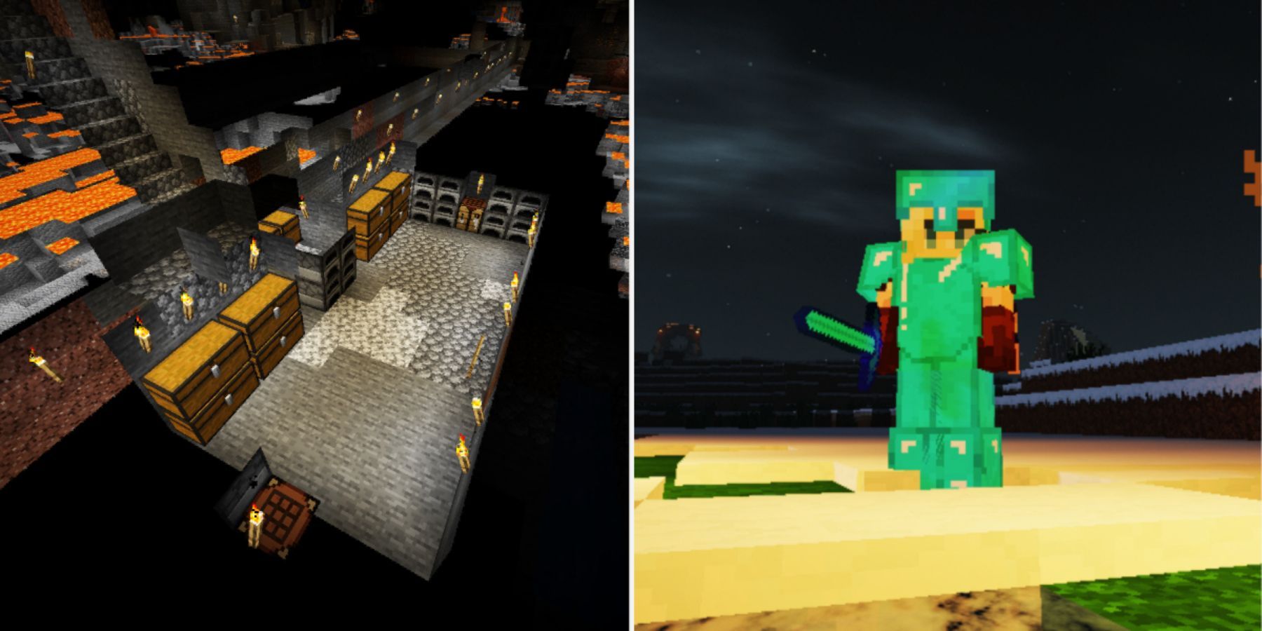 Minecraft Player At Night And Spectator Mode View (1)