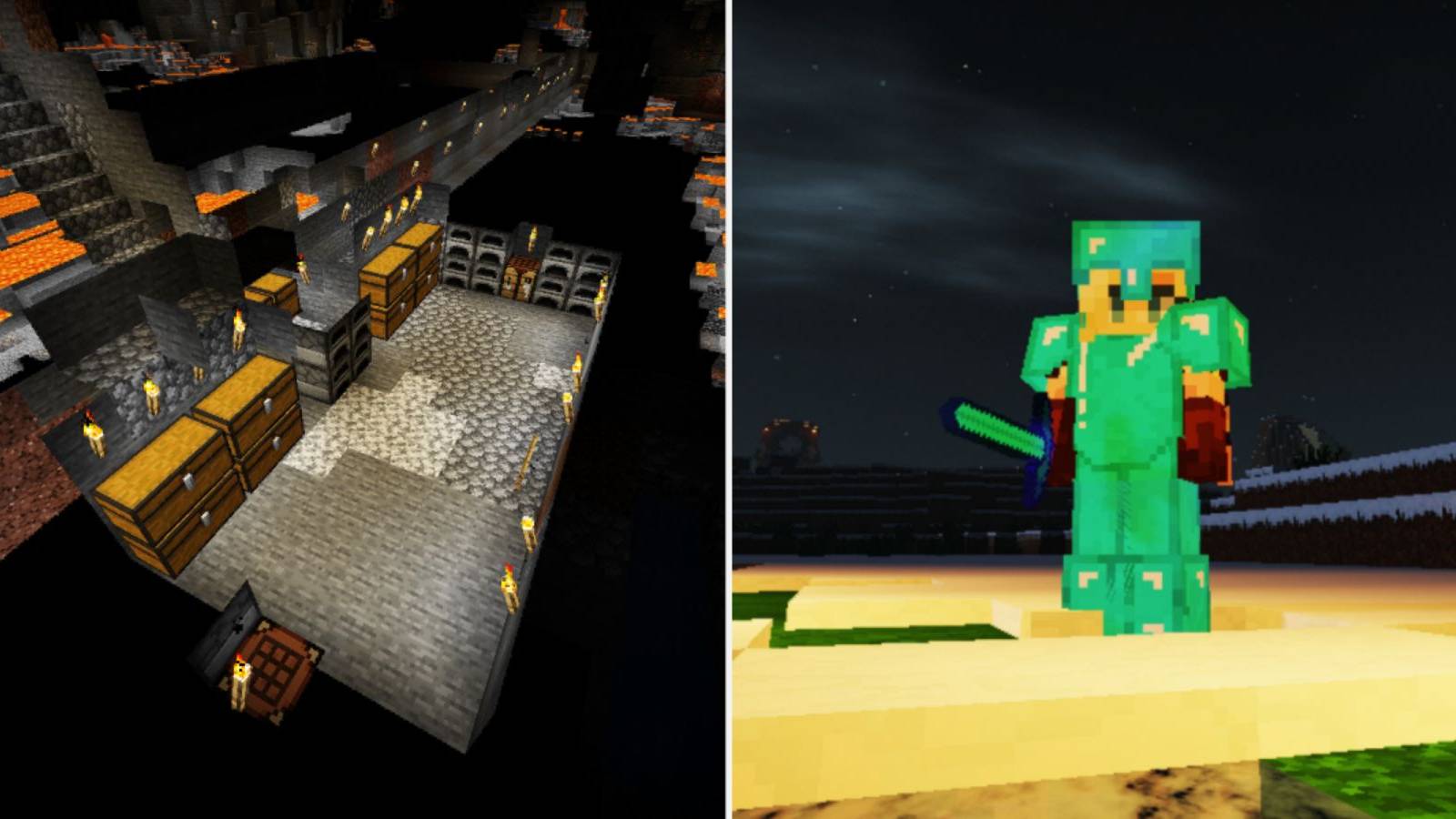 Minecraft Player At Night And Spectator Mode View (1)