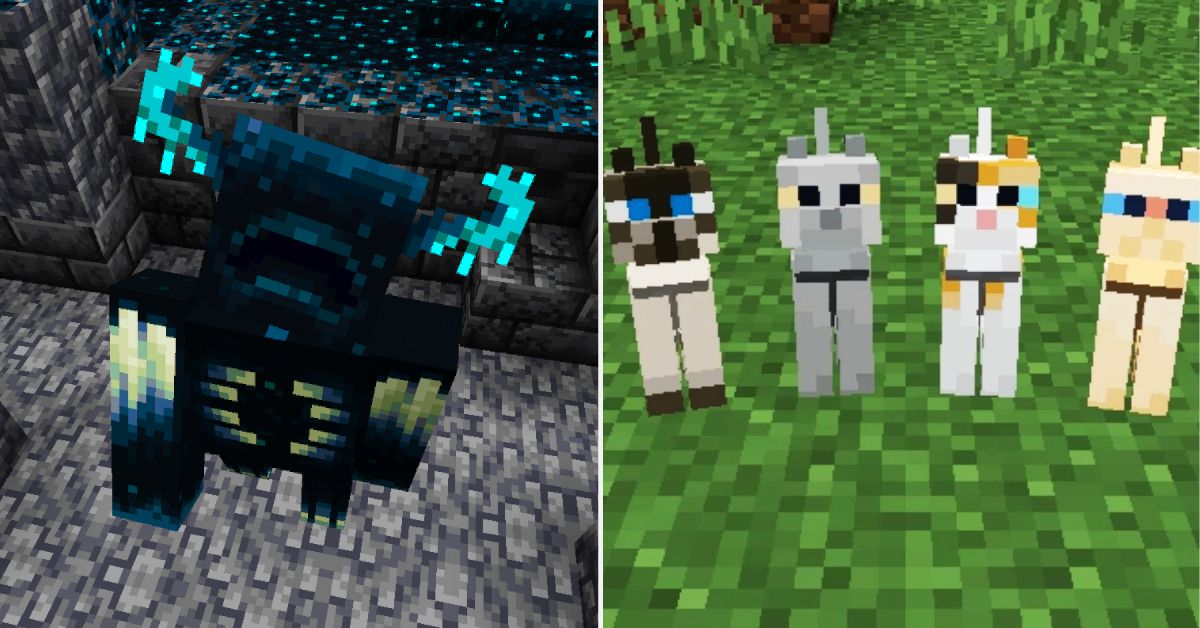 Minecraft Warden And Cats