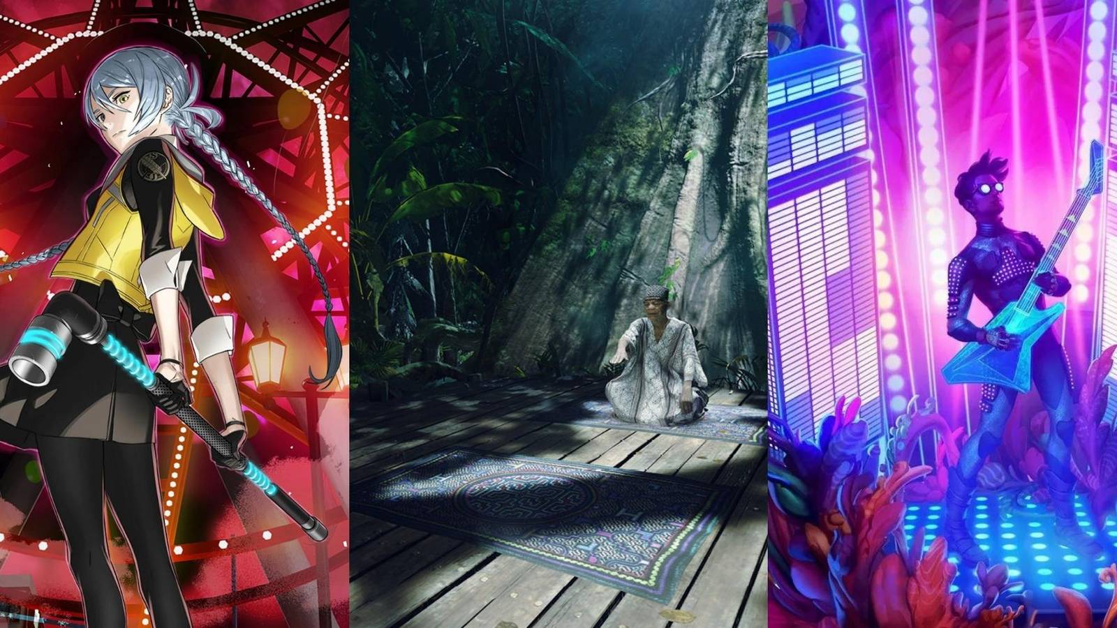 Mizuki in AI THE SOMNIUM FILES - nirvanA Initiative, Monk in Ayahuasca, Francis in The Artful Escape