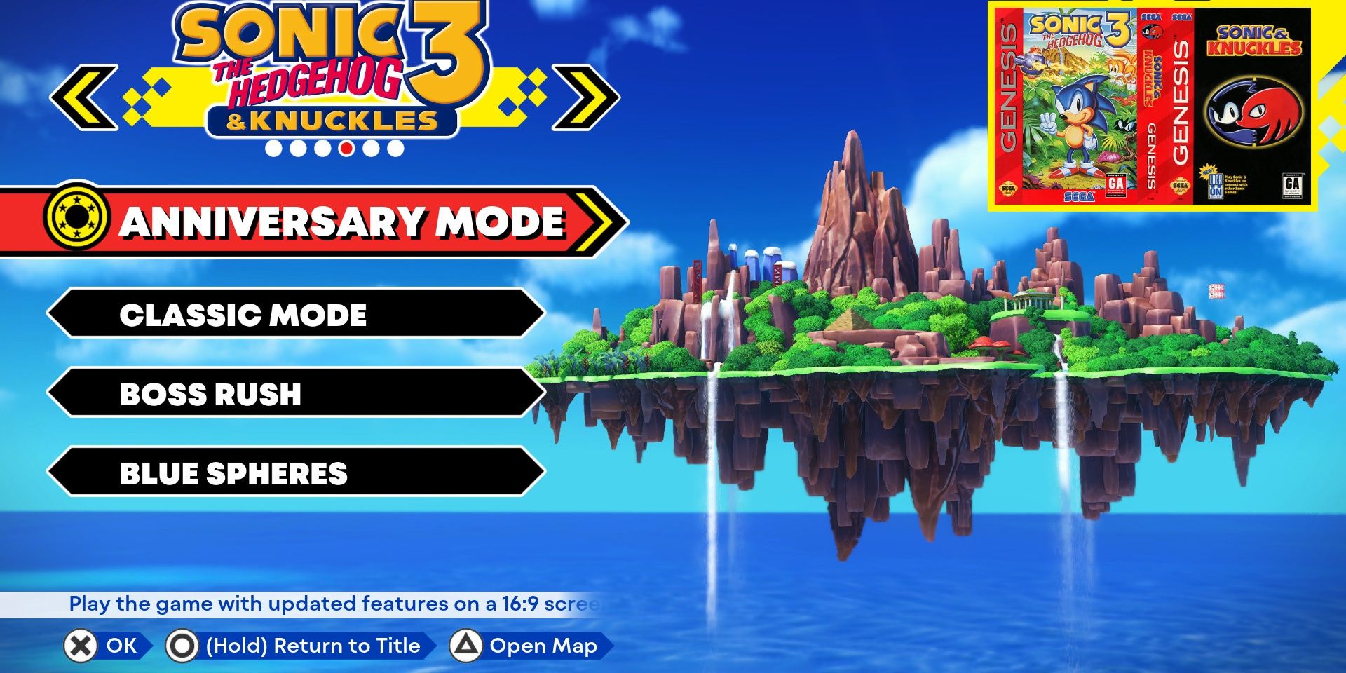 Modes in Sonic Origins