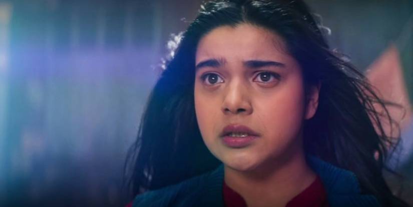 Iman Vellani as Ms. Marvel looking surprised