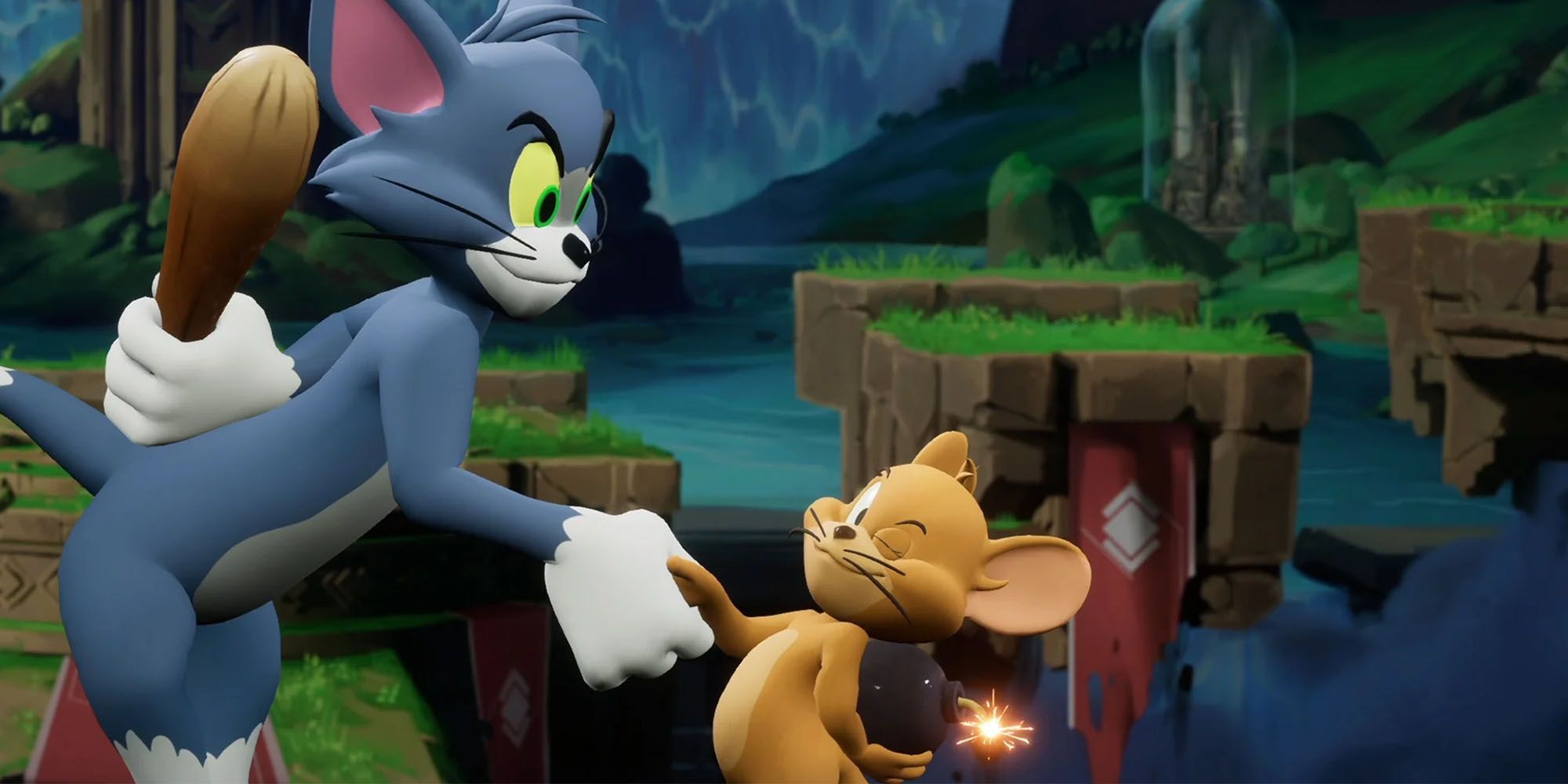 Multiversus - Tom and Jerry Shaking Hands With Jerry Winking At Camera