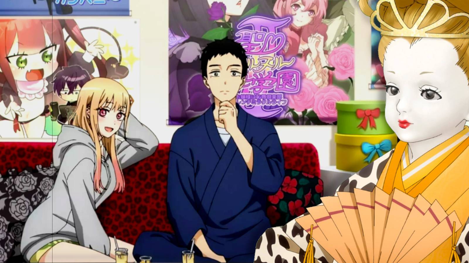 My Dress Up Darling Cultural Crossover Gojo, Marin and a Hina Doll