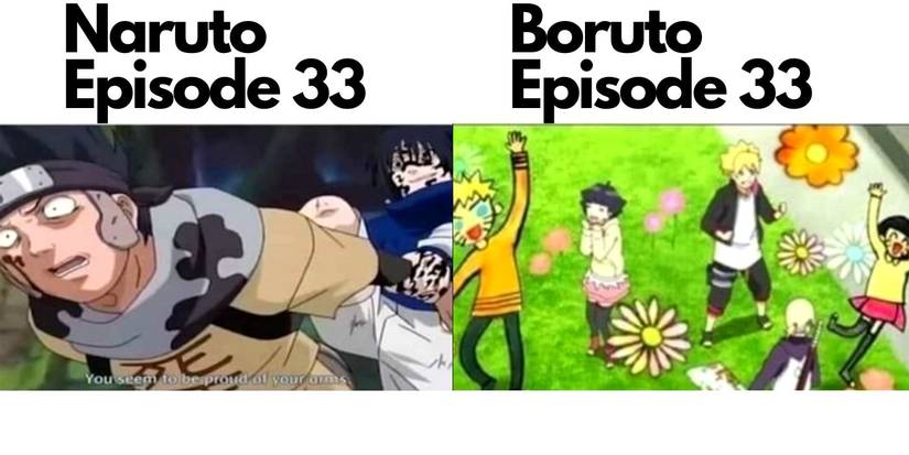 Naruto Vs. Boruto Episode 33 Comparison Meme