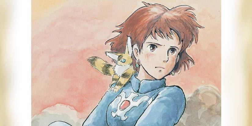 Nausicaa with Teto in the midst of battle