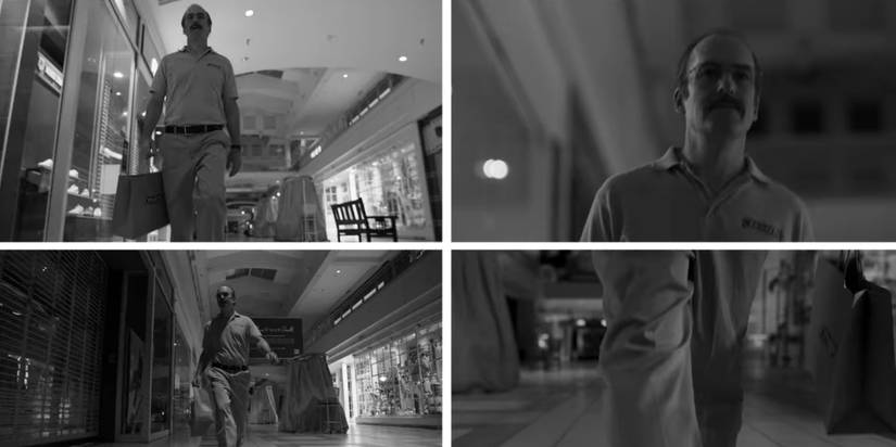 Ocean's Eleven style heist split image in Better Call Saul