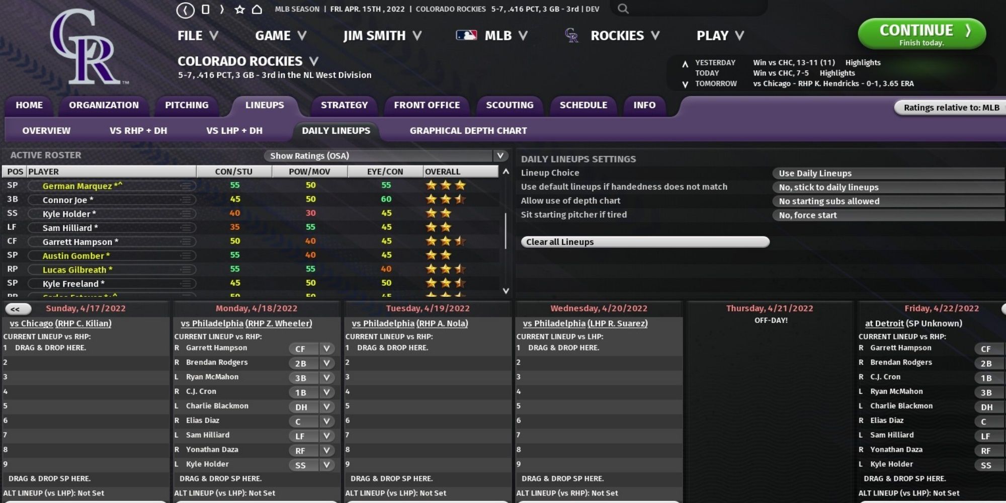 OoTP 23 - Stats of players