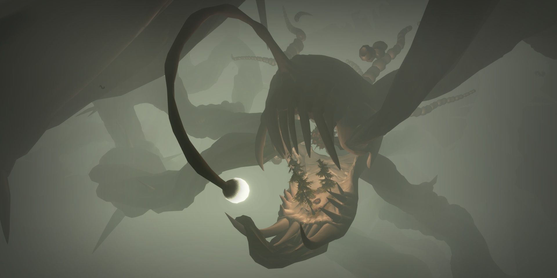 A planet made of angler fish bones in Outer Wilds