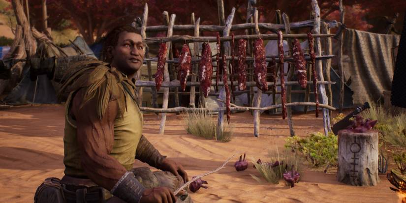 Outriders Talking To Tiago At The Camp