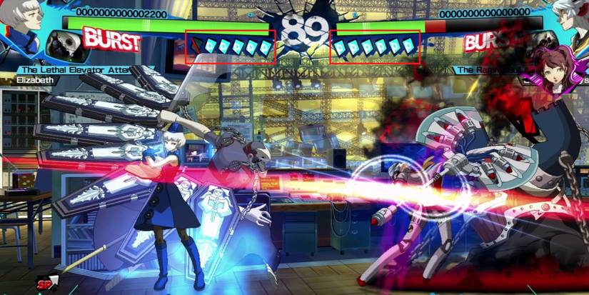 Persona 4 Arena- Persona cards higlighted