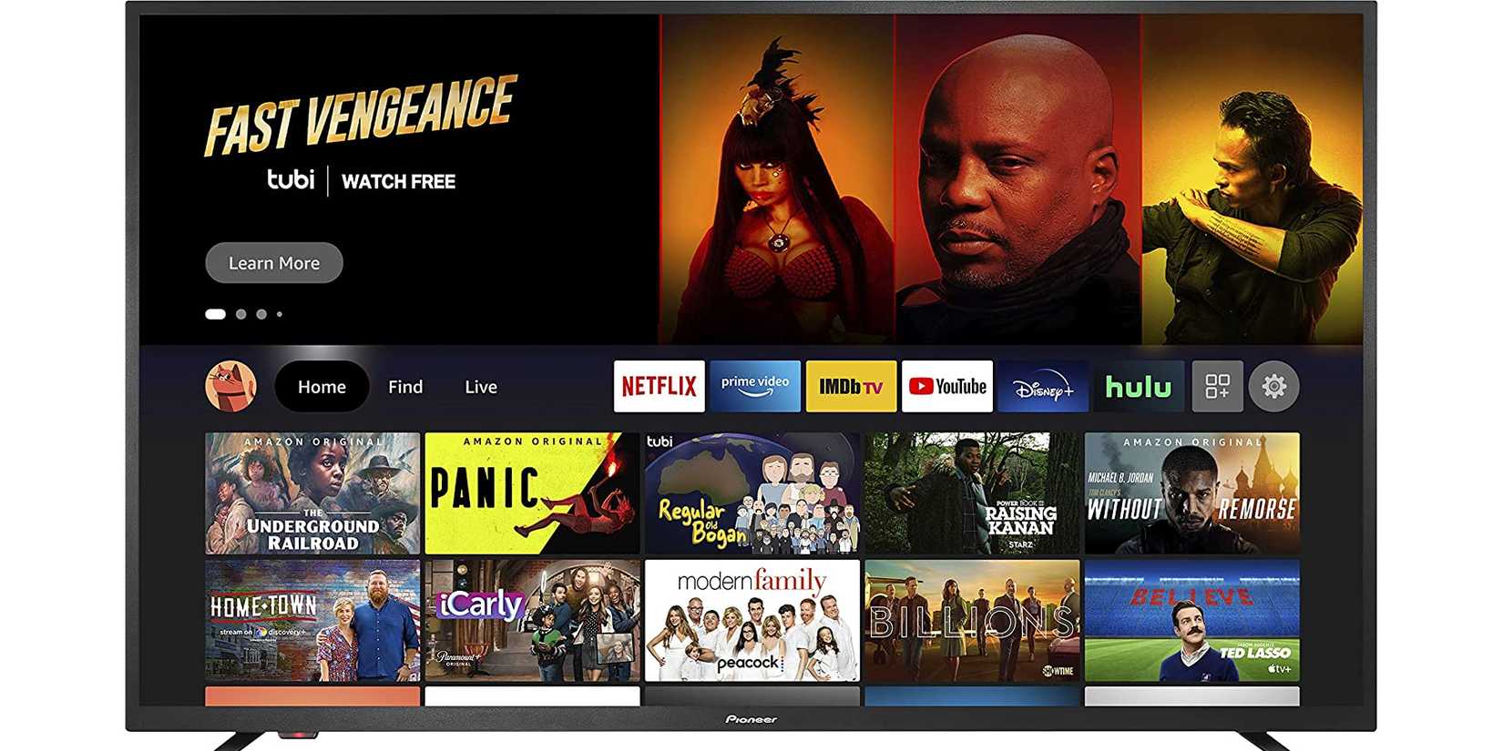 Pioneer 43-inch Class LED 4K UHD Smart Fire TV (PN43951-22U, 2021 Model)