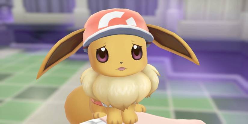 Eevee from Pokemon Let's Go Eevee sad