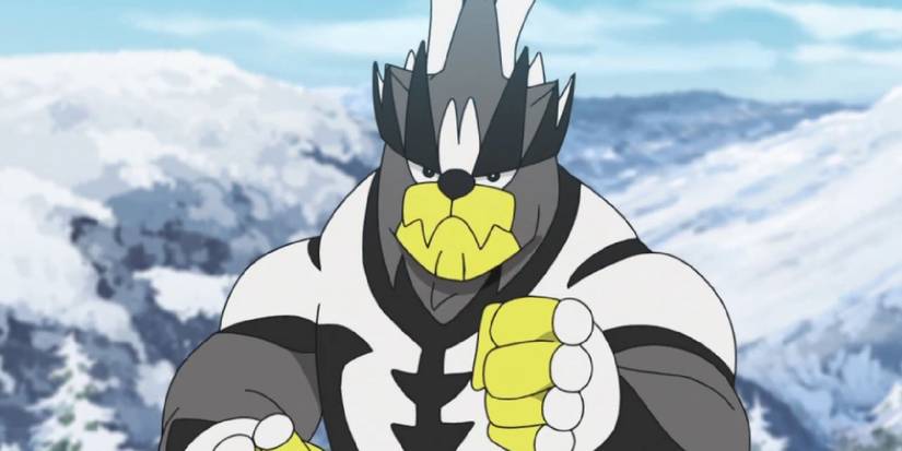 Urshifu training in the mountains in anime