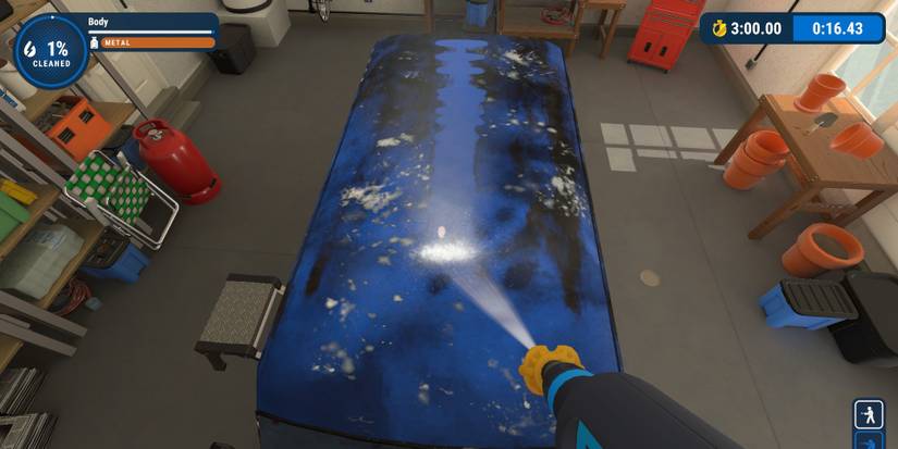Cleaning the roof of a van in PowerWash Simulator