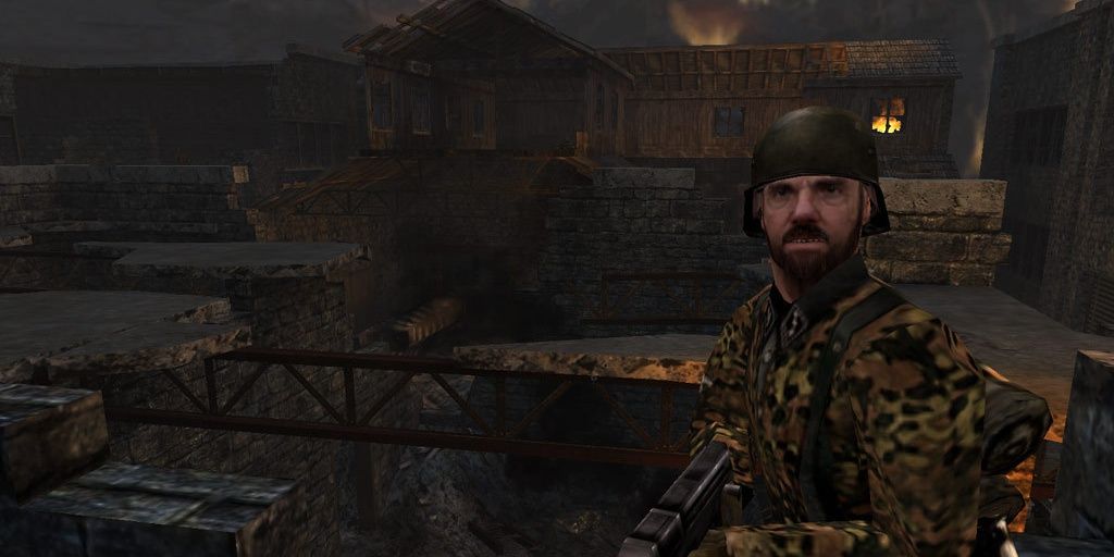 A soldier facing the player in Return To Castle Wolfenstein