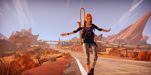 Zoe Hitchhiking In Road 96