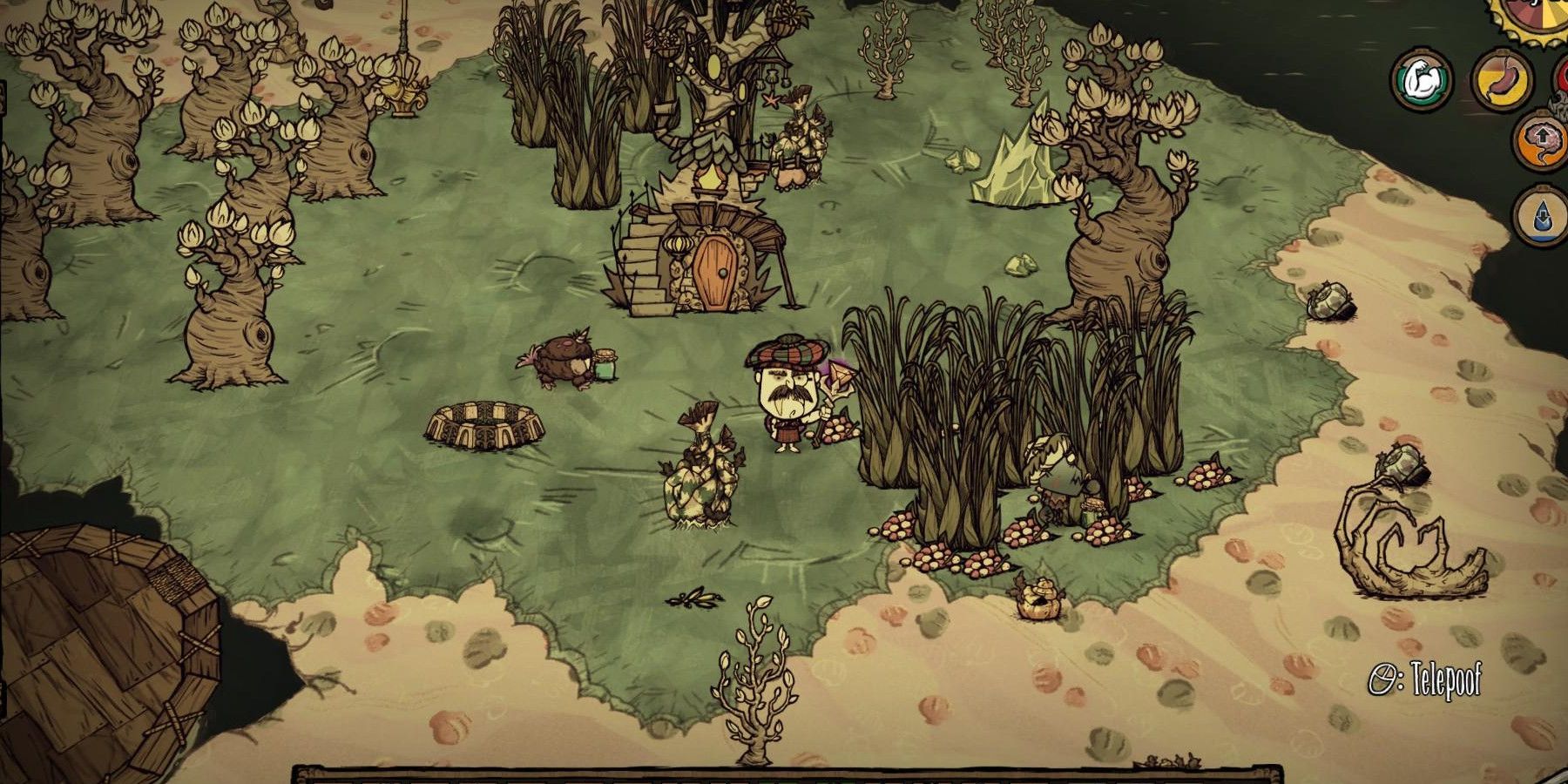 Roasted Juicy Berries bushes in Don't Starve Together